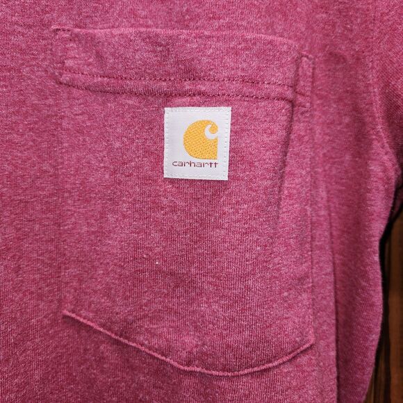 Carhartt Loose Fit Pink Shirt Women M (8-10) Cotton Polyester T-Shirt Work - Picture 3 of 10